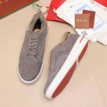 Кроссовки с мехом Loro Piana Newport Walk - Beige