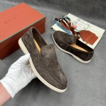 Мужские замшевые лоферы Loro Piana