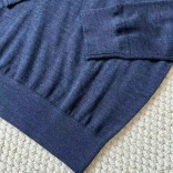 Поло с длинным рукавом Loro Piana Premium - Flower Hide Blue