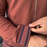 Мужская кофта на молнии Loro Piana monogram - Brown