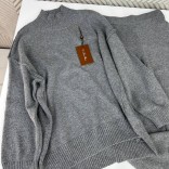 Женский серый костюм Loro Piana Premium