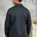 Джинсовая рубашка Loro Piana тёмно-синего цвета