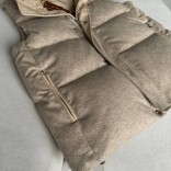 Женская бежевая жилетка Loro Piana premium