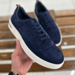 Мужские замшевые кроссовки Loro Piana Newport - Navy