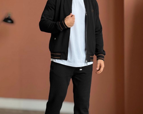 Мужской спортивный костюм Loro Piana monogram - Black