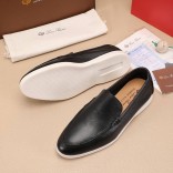 Мужские кожаные лоферы Loro Piana Summer Walk - Black