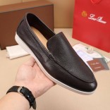 Мужские кожаные лоферы Loro Piana Summer Walk - Brown