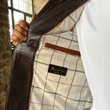 Мужская кожаная куртка Loro Piana Premium