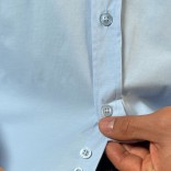 Мужская рубашка Loro Piana голубого цвета