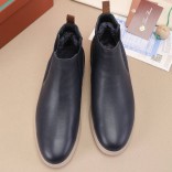 Кожаные ботинки с мехом Loro Piana