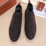 Замшевые ботинки с мехом Loro Piana