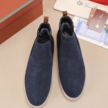 Замшевые ботинки с мехом Loro Piana