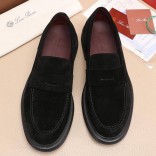 Замшевые лоферы Loro Piana Travis - Black