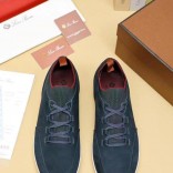 Замшевые кроссовки Loro Piana Soho Walk - Navy