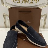 Мужские замшевые лоферы Loro Piana Summer Walk