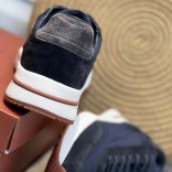 Замшевые кроссовки Loro Piana Week End Walk - Blue