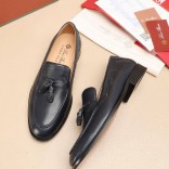 Кожаные лоферы Loro Piana tassel - Navy