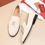 Замшевые лоферы Loro Piana tassel - Beige