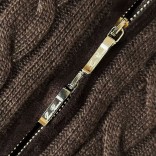 Кашемировый свитер Loro Piana Premium zip-up - Brown