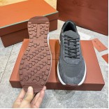 Замшевые кроссовки Loro Piana Week End Walk - Grey