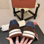 Мужские кроссовки Loro Piana Week End Walk - Blue / Brown