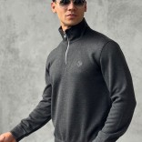 Утеплённая кофта Loro Piana zip-neck - Grey