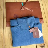 Мужская водолазка Loro Piana Premium - Lake Blue