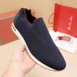 Мужские текстильные кроссовки Loro Piana Lp Flexy Active - Navy