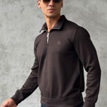 Утеплённая кофта Loro Piana zip-neck - Brown