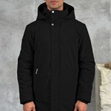 Парка чёрного цвета Loro Piana logo-patch