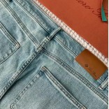 Мужские светло-синие джинсы Loro Piana Premium