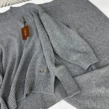 Женский серый костюм Loro Piana Premium