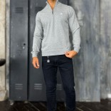 Мужская кофта Loro Piana zip neck - Grey