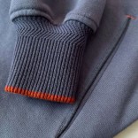 Кофта на молнии Loro Piana Premium signature logo - Denim Blue