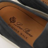 Замшевые лоферы Loro Piana Summer Walk - Grey