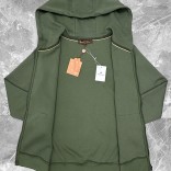 Кофта на молнии Loro Piana logo-embroidered - Green