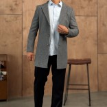 Мужское пальто серого цвета Loro Piana