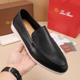 Мужские кожаные лоферы Loro Piana Summer Walk - Black