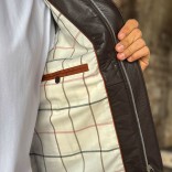 Мужская кожаная куртка Loro Piana Premium