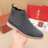 Замшевые ботинки с мехом Loro Piana