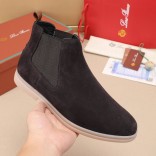 Замшевые ботинки с мехом Loro Piana