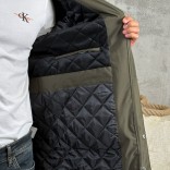 Парка цвета хаки Loro Piana logo-patch