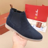 Замшевые ботинки с мехом Loro Piana