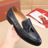 Кожаные лоферы Loro Piana tassel - Navy