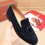 Замшевые лоферы Loro Piana tassel - Navy