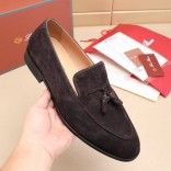 Замшевые лоферы Loro Piana tassel - Brown