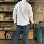 Мужская рубашка Loro Piana logo-embroidered - White