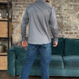 Мужская рубашка Loro Piana logo-embroidered - Grey