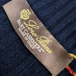 Кашемировый свитер Loro Piana Premium zip-neck - Navy