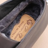 Кожаные лоферы с мехом Loro Piana Open Walk - Grey